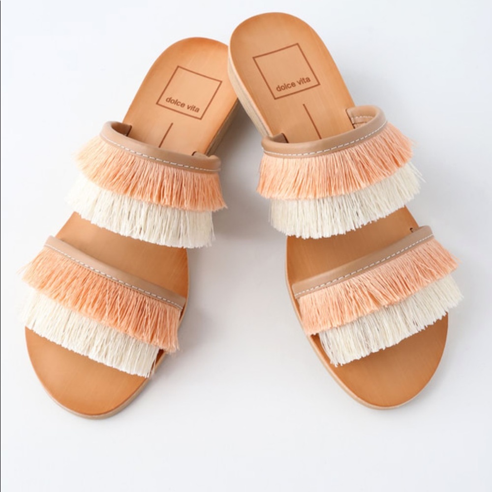 Dolce Vita Haya Women’s Natural Fringe Sandals 6